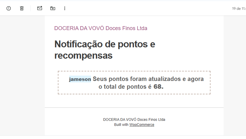 Seu extrato na sua página "Minha conta"